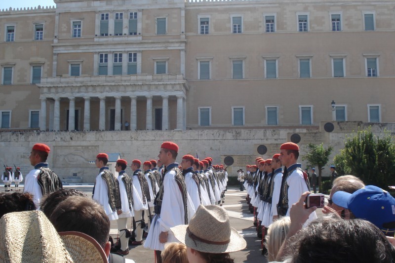 Change of guard in front of the parliament, Athens
