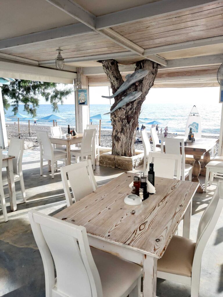 Restaurant on the sea, southern Crete