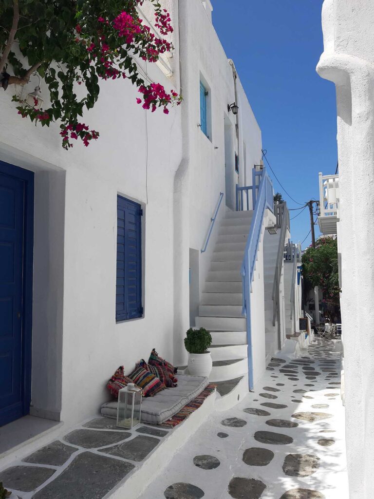 Mykonos town pathway