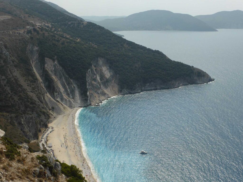 Myrtos beach from above, Kefalonia