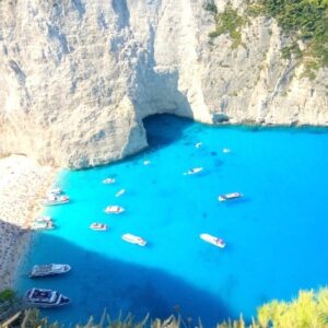 Navagio(Shipwreck) beach from above, Zakynthos Greece